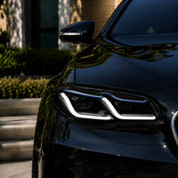 Phares LED pour BMW F10 F18 Série 5 2011-2017, style G38, avec sourcils bleus tonnerre et double feux de jour, amélioration