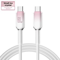 Kabel Pengisian Cepat & Transfer Data Ponsel Tipe-C ke Tipe-C 60W 5A/6A untuk IPhone 16 dengan Jaket Anyaman PD