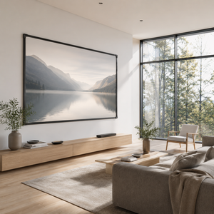 Écran de projection à cadre fixe blanc mat 4K ultra-fin à fixation murale pour cinéma maison, bureau, salle de réunion, 120 pouces - Product Image 2