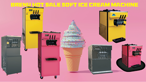 Brenu fabricación automática al por mayor precio servir Maquina De Sorvete máquina 3 sabores máquina de helados de mesa en casa - Product Image 5