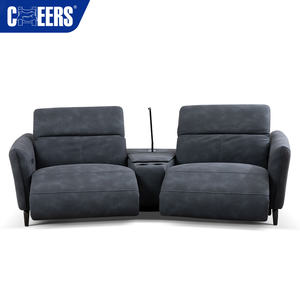 MANWAH CHEERS Electric Modern Fabric 2-seater Sectional Recliner Sofa <strong>Furniture</strong> With <strong>LED</strong> <strong>Light</strong> and USB Port for Living Room - Product Image 3