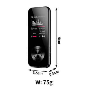 Lecteur MP3 à écran tactile, lecteur de musique HiFi, radio FM, enregistreur vocal, Bluetooth 5.0, batterie longue durée, prise en charge du téléchargement de chansons - Product Image 2