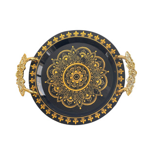 Luckygoods SL260606 Europäischer Stil Bronzierte Kunststoffplatte Umweltfreundliches Party-Tablett Großhandel Nordischer Luxus für Hotel und Hochzeit - Product Image 5