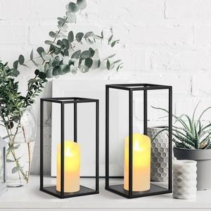 Lampe à bougie sans flamme Utung, pilier noir, rechargeable, fonctionne sur piles, lumière décorative pour mariage - Product Image 2