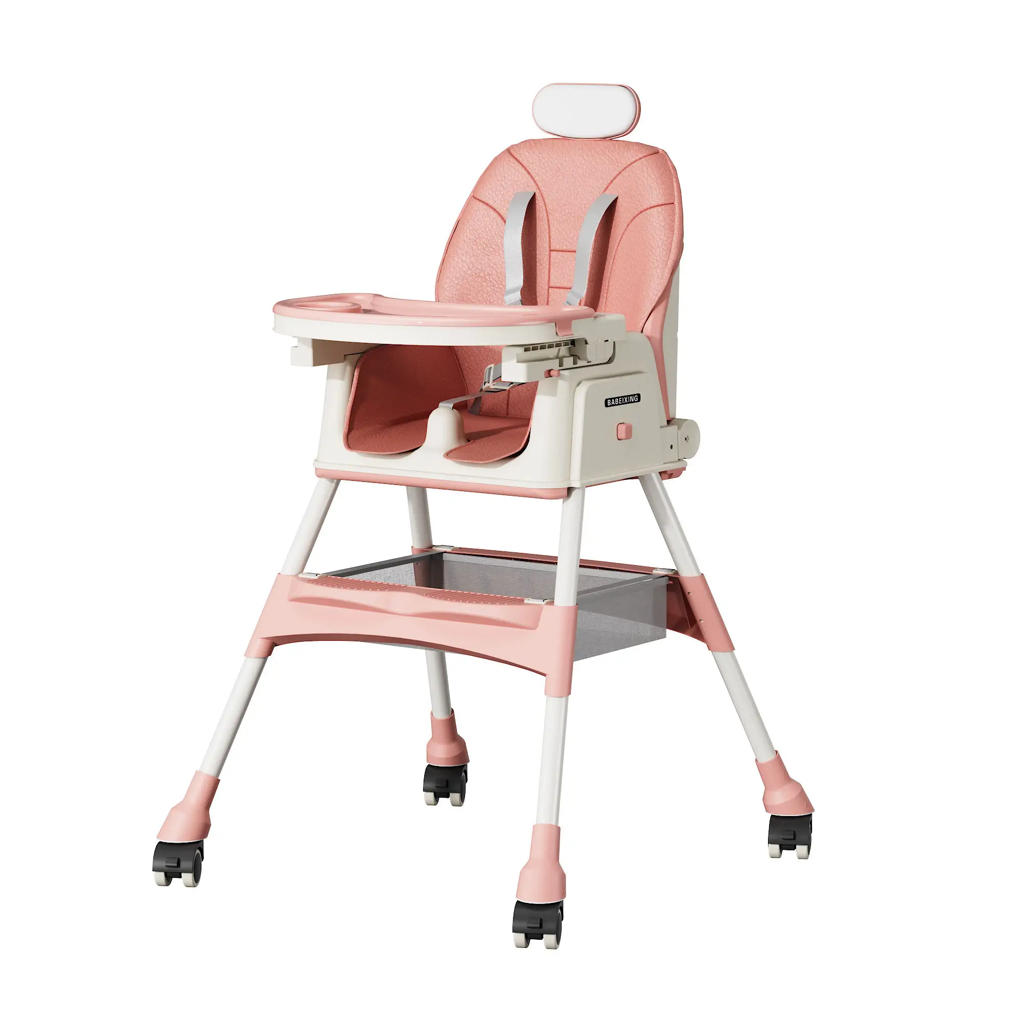 2024 현대 높은 다리 아기 수유 의자 플라스틱 어린이 주방 식사 테이블 없음 우편 포장