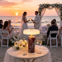 Lampe de chevet rechargeable en marbre véritable pour mariage, 8-12 heures d'autonomie, interrupteur tactile portable, abat-jour en verre, lampes de table sans fil