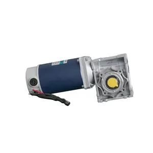 מנוע חשמלי 6w-300w מברשת Dc עם Nmrv30 50 63 75 90 תיבת הילוכים תולעת עם מנוע 12v/24v/48v 60mm-104mm Dc