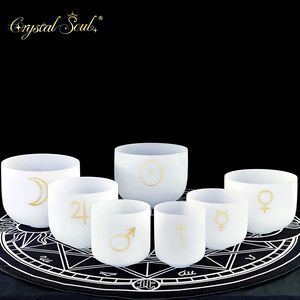 Crystal Soul Planetary Crystal Singing Bowl Sets Seven Chakras Constellation Guardian 6-12 "Prefect Pitch - Product Image 3
