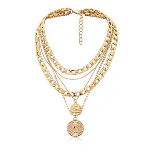 时尚黄金项链在迪拜与妇女批发价格 N202164