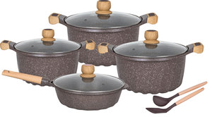 2025 baru cor aluminium peralatan masak <span class=keywords><strong>Set</strong></span> tahan lama peralatan dapur rumah tangga panci komposit bawah memasak <span class=keywords><strong>Set</strong></span> panci Casserole grosir - Product Image 4