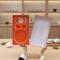 Boîte cadeau de luxe à couvercle amovible pour tasses à thé en porcelaine fragile, boîte en carton avec insert en mousse EVA pour produits en céramique