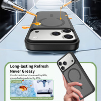 Étui de téléphone magnétique antichoc de luxe de haute qualité pour iPhone 17 18 Pro Max, coque personnalisée au toucher doux effet peau