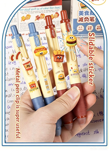 Lápices Borrables con Diseño de Comida, Lindos y Antiestrés, de 0.5mm de Ancho de Escritura, de Plástico, Borrables, para Regalos Infantiles - Product Image 4