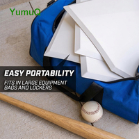 YumuQ Ensemble de 3 bases de baseball pliables + 1 base de frappe pour l'entraînement au baseball et au softball en plein air pour enfants et jeunes