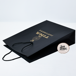 Sacchetto di carta di lusso all'ingrosso della lamina di oro Logo per l'imballaggio del regalo per lo Shopping artigianale della candela del vino - Product Image 4