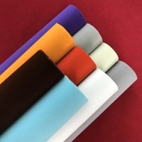 Rouleau de tissu floqué en velours épais pour la fabrication de boîtes à bijoux, papier floqué en velours noir, rouge, bleu, tissu floqué auto-adhésif