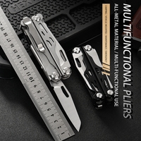 Pince multifonction PioneerEDC 18 en 1 en acier inoxydable, multi-outils EDC avec couteau de poche et étui Oxford, outil utilitaire polyvalent