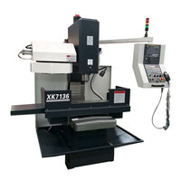 Mini fraiseuse cnc pour métal, machine à fraiser avec outil, XK7136, 2022