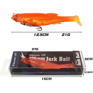 MAGDRAFT de 125 mm y 21 g (5 pulgadas/3/4 oz) Señuelo de Pesca Suave, Imán, Plomo, Cebo Artificial Biónico para Lubina, Salmón, Lago, HBS04 - Product Image 5