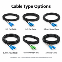 Kabel Serat Optik Pre-Connected FTTH Outdoor UKCC Single End Double End Patch Cord untuk Instalasi Telekomunikasi