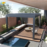Pergola bioclimatique pliante électrique personnalisable pour l'extérieur, auvent rétractable pour jardin et balcon