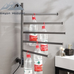 Wayon - <span class=keywords><strong>Toallero</strong></span> Calefactor de Lujo de Acero Inoxidable, Montaje en Pared, Color Gris Metálico, Calentador de Baño - Product Image 2