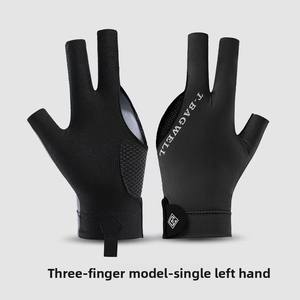 Guantes de <span class=keywords><strong>billar</strong></span> profesionales Tres dedos de alto grado Antideslizante Dedos expuestos Bola especial Fino Snooker Poliéster transpirable - Product Image 4