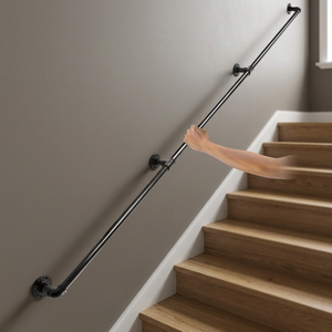 Heavy Duty Stainless Steel Industrial Porch Pipe Stair <b>Handrail</b> 11FT 440LBS Load Capacity Water Rust Resistant 5-Year Warranty - Product Image 3