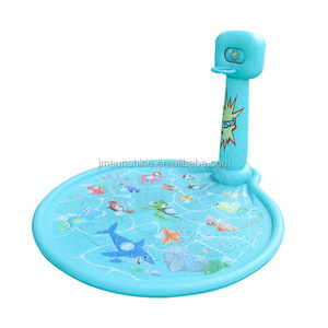 Tapis aquatique gonflable avec panier de basket pour enfants, jeu d'eau extérieur, 2-4 ans, jouet en plastique unisexe - Product Image 1