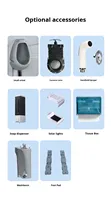 Cabine de douche et toilettes portables d'extérieur en HDPE pour accroupissement et position assise, avec lavabo et urinoir