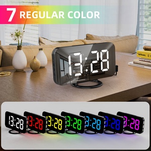 Đồng Hồ Báo Thức Kỹ Thuật Số RGB Nhiều Màu Mới 2023 Đồng Hồ Gương LED Đồng Hồ Để Bàn Hiện Đại Cho Phòng Ngủ Gia Đình Trang Trí Văn Phòng - Product Image 4