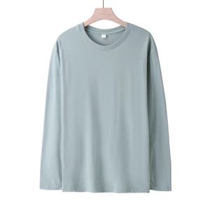 Logo personnalisé t-shirt à manches longues de haute qualité 100% coton t-shirt pour hommes à manches longues décontracté blanc à manches longues t-shirt hommes - Product Image 5