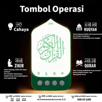 Lampu Tidur Quran LED dengan Speaker, 5 Tingkat Kecerahan, 24 Jam Ruqyah Zikir, Al-Quran, Hadiah Islami untuk Rumah Muslim