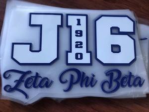 Livraison rapide Prêt à expédier Fraternité grecque zeta delta Design Plastisol Sérigraphie Transfert Presse à chaud Film pour chemise - Product Image 5