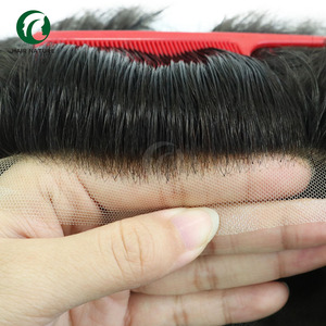 Peluca Completa de Encaje <span class=keywords><strong>Coreano</strong></span> FW64 para <span class=keywords><strong>Hombre</strong></span>, 130% de Densidad, <span class=keywords><strong>Cabello</strong></span> Humano, Prótesis Capilar Masculina, Unidad de Reemplazo Capilar, Toupee - Product Image 6