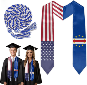Estola de Graduación, Bandana, Bufanda, Regalos Escolares, Clase de 2025, Otoño, 100% Poliéster, Unisex, Cordón de Honor, Diseño Clásico - Product Image 3