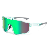 Lunettes de soleil sport polarisées colorées à monture intégrale, protection UV, surdimensionnées, irisées, coupe-vent, pour cyclisme en extérieur