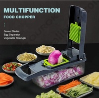 Cortador Multifuncional de Verduras y Frutas en Cubos, Rebanador, Picador de Ensaladas y Cebolla