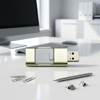 Clé USB 3.1 2 en 1 Type C USB a OTG avec corps métallique, nouvelle clé USB portable pour téléphones, tablettes, PC, ordinateurs portables