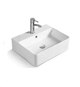 Bathroom vanity sanitary ware countertop sinks ceramic rectangular art basin price