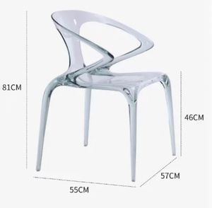 <span class=keywords><strong>Chaise</strong></span> de salle à manger en plexiglas personnalisée transparente moderne de l'entreprise nouveauté meubles de maison en plastique - Product Image 4