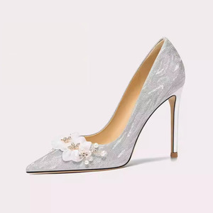 Silver Wedding Shoes - Elegant High Heels for Brides