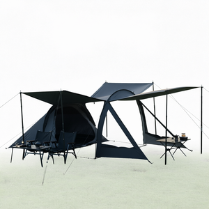 Tente de plage imperméable à double couche pour 2-3 personnes, idéale pour le camping en plein air, portable, type tunnel, pour la randonnée - Product Image 1