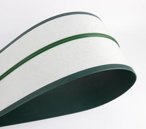 Новая двухслойная конвейерная лента из ПУ темно-зеленого цвета с герметичным краем для электротехнических производственных линий - Product Image 3