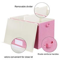 Grands coffres de rangement pour jouets avec couvercle rabattable et séparateurs, bacs de rangement pliables pour salle de jeux