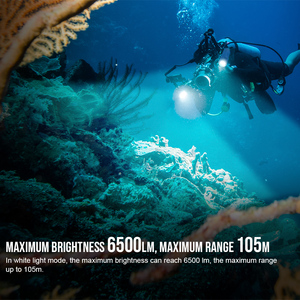TrustFire DF50S 6500 Lumens Scuba Diving Torch Light Underwater 70 Meters Camera Photography Fill Light - Product Image 5