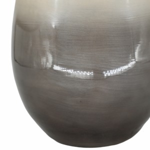 Vaso in vetro con bordo in metallo, finitura sfumata, decorazione moderna per soggiorno e ufficio. - Product Image 4