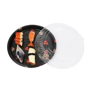 卸売高品質サービングプラスチックカスタム食品包装ボックス寿司容器寿司ボックス寿司プラスチックフードトレイ