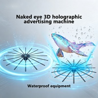 Ventilateur publicitaire holographique 3D AZMAX, 12288 perles LED, luminosité super élevée, angle de vision de 176°, extérieur/intérieur