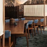 Ensemble de meubles de restaurant en bois commercial, mobilier ergonomique pour cantine et café